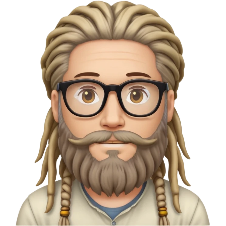 White dude with beard with glasses and dreads emoji
