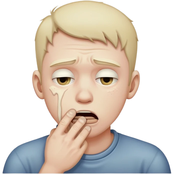 man chocking himself  emoji