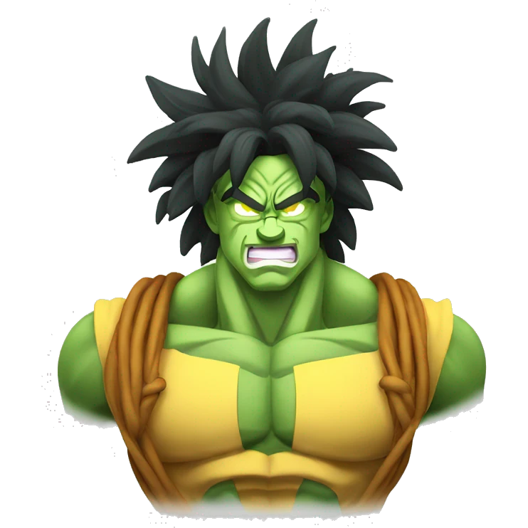 Broly with bitcoin emoji