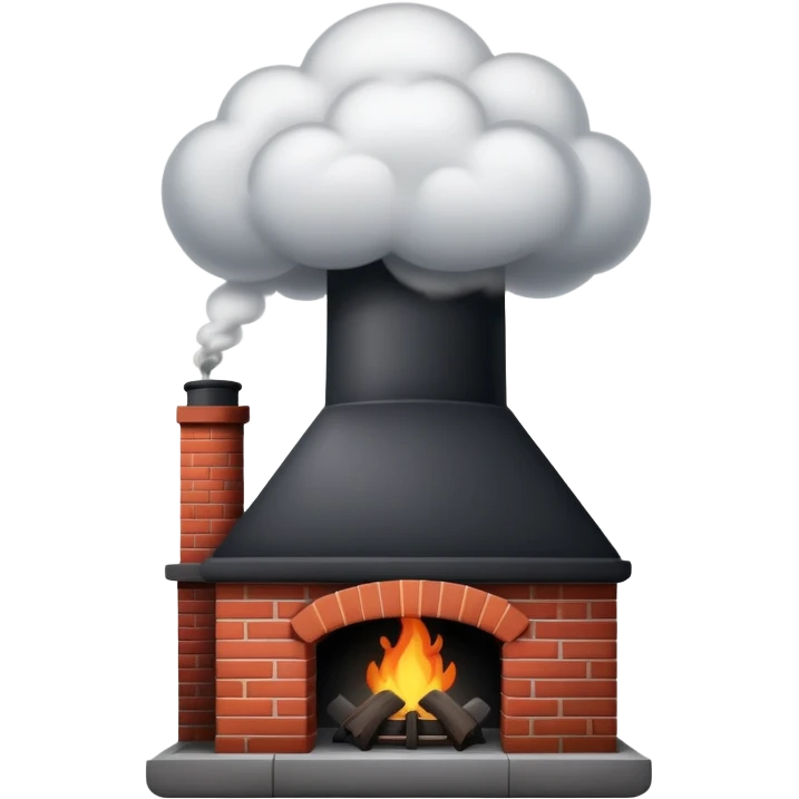 Black smoke coming out of chimney  emoji