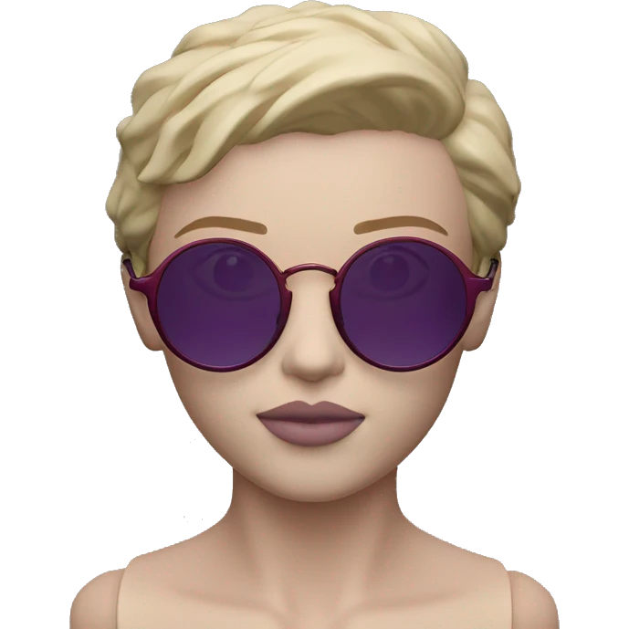 dark red  ray ban round metal sunglasses  with purple frame front view  emoji
