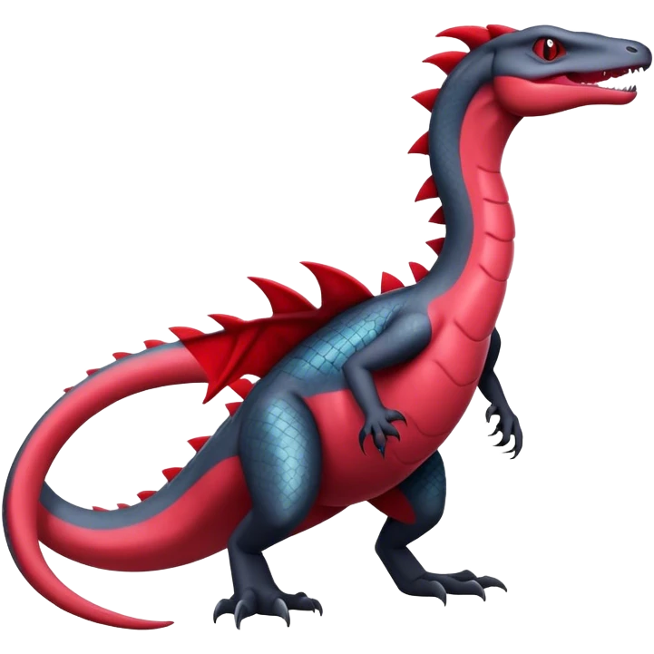 Badass salamence-salazzle-hybrid, full body emoji
