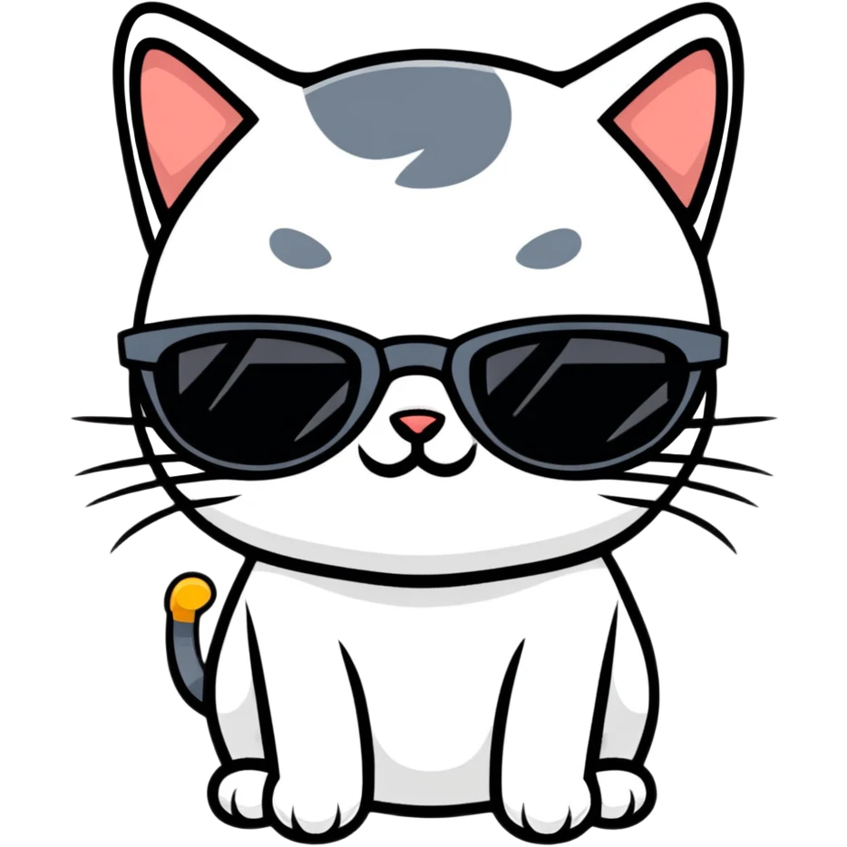Cat with sunglasses emoji