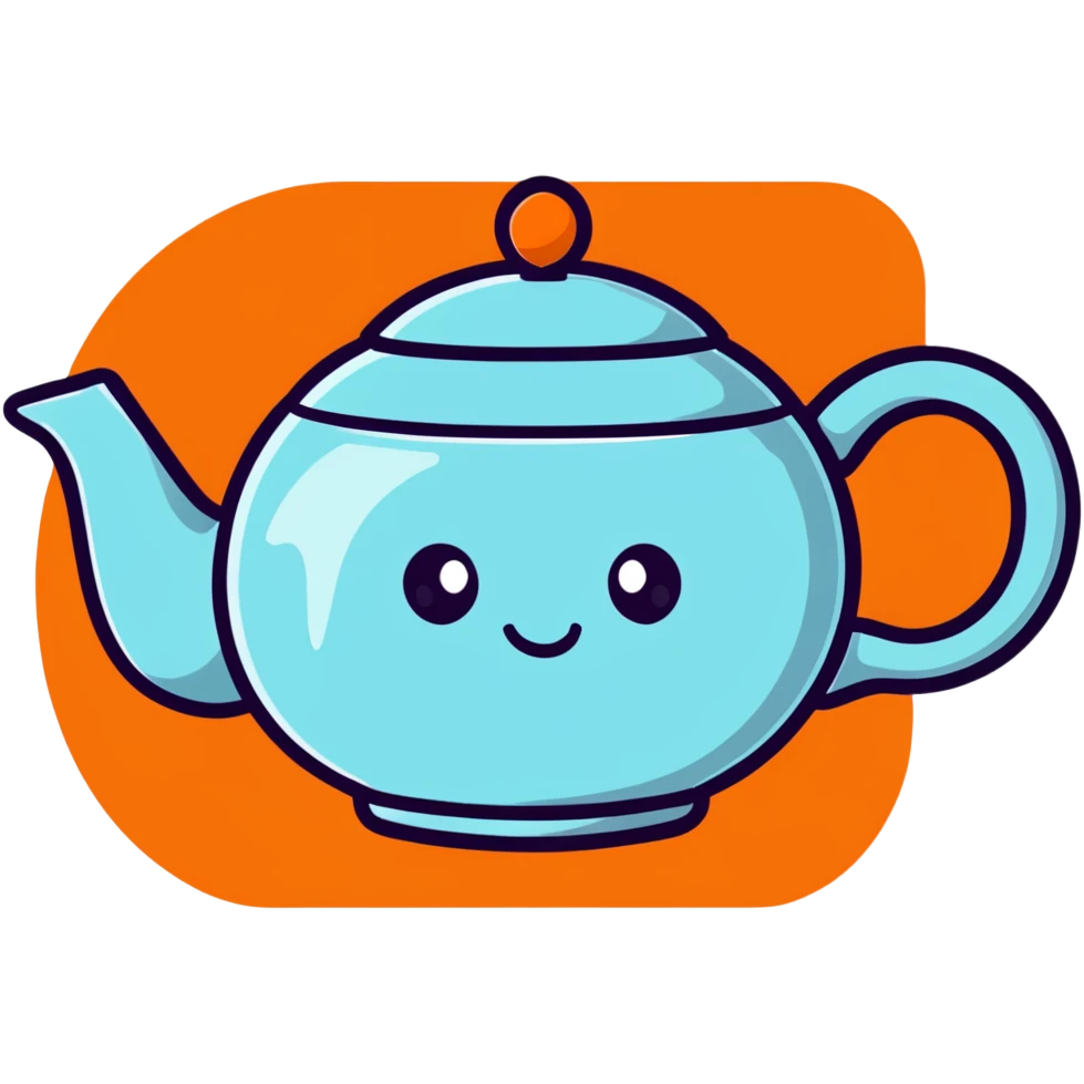 cute pastel blue teapot emoji