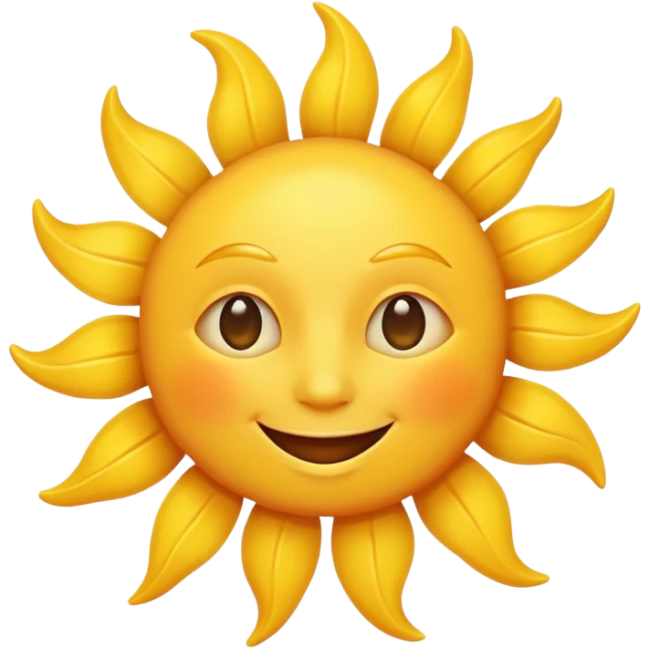 smiling sun emoji, simple and cheerful emoji