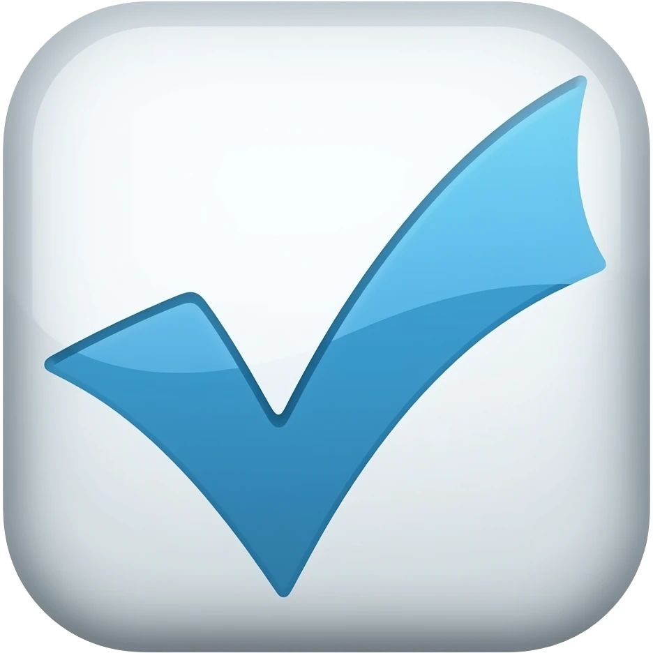 Blue check mark emoji