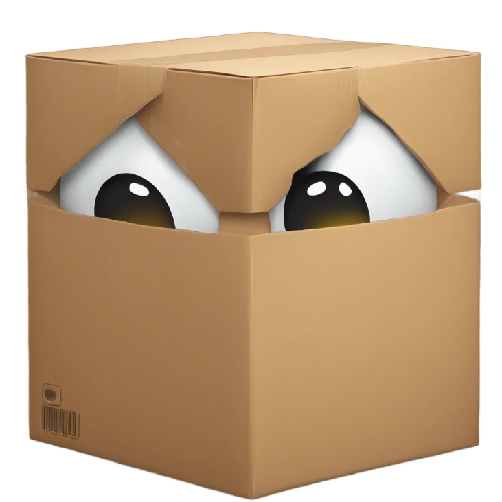 A hand watch peeking of a delivery package emoji