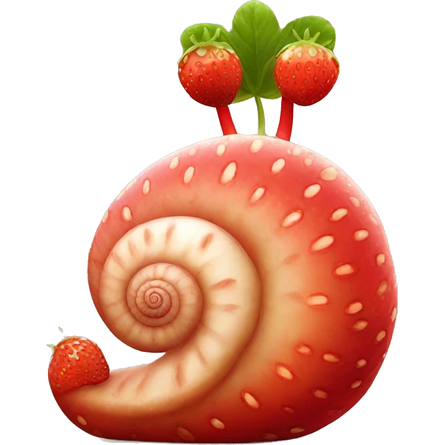 Strawberry snail emoji