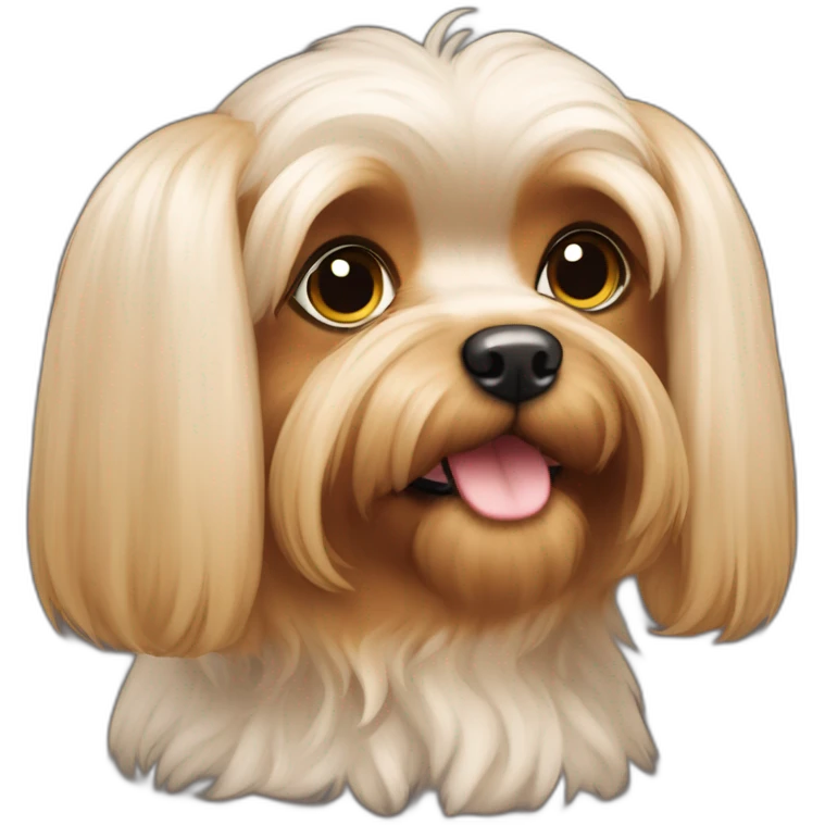 Perro yorkshire pelo largo emoji