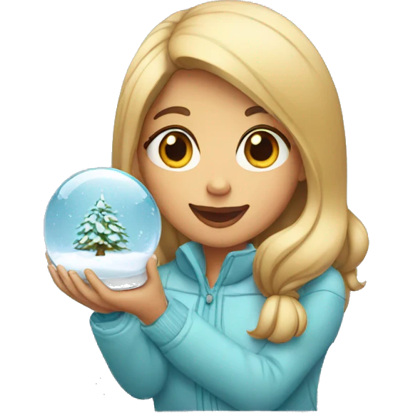 a girl with a snow globe emoji