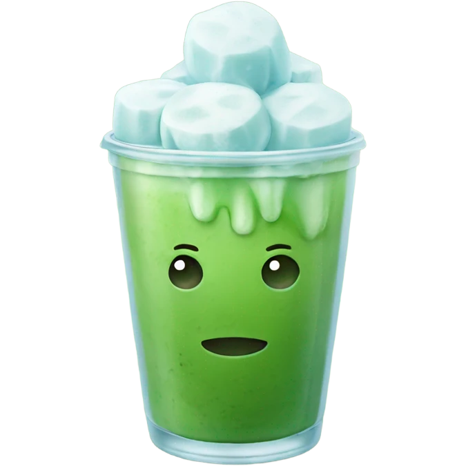 Iced matcha emoji