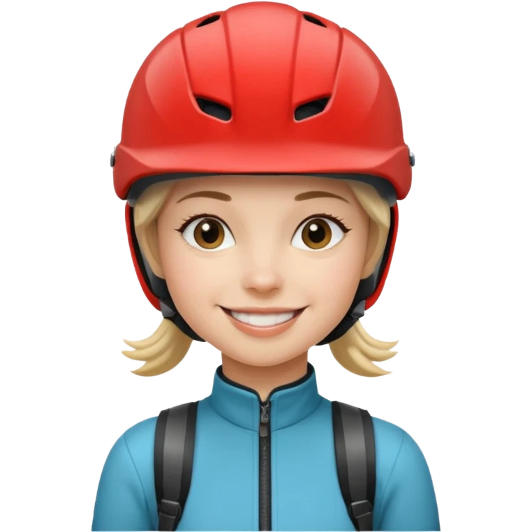 girl with bike helmet emoji