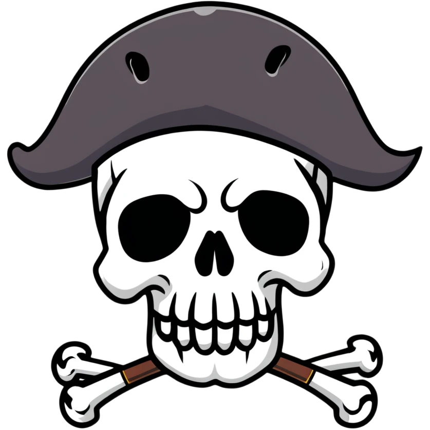 One Piece pirate skull logo emoji