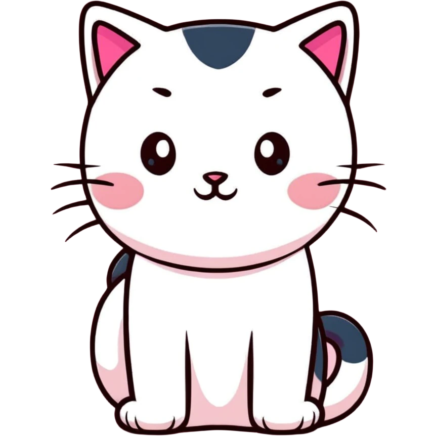 cute pink gothic cat emoji