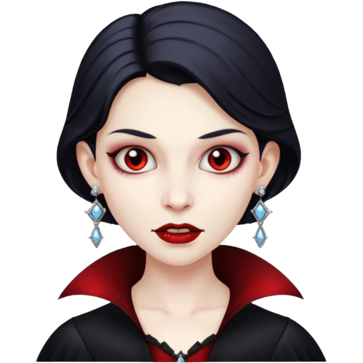 VAMPIRE WEARING EARRINGS 
 emoji