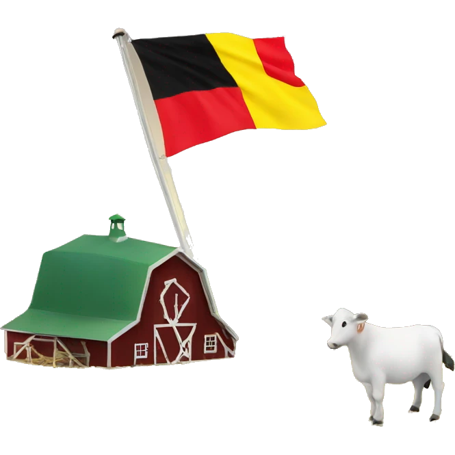 Farm and a belgium flag emoji