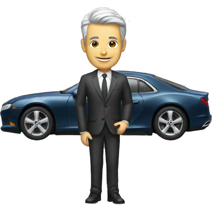 Man in fortune car emoji