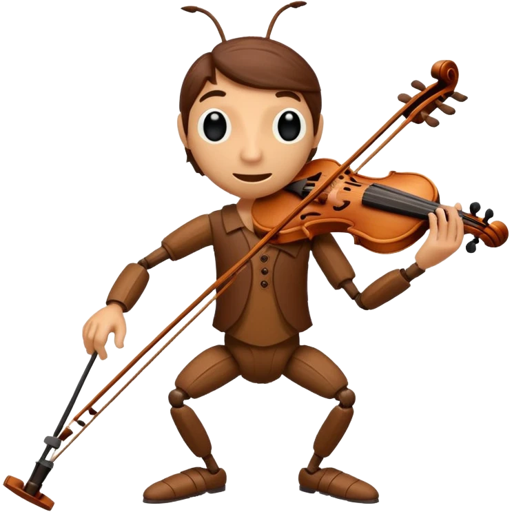 cricket, brown violin emoji
