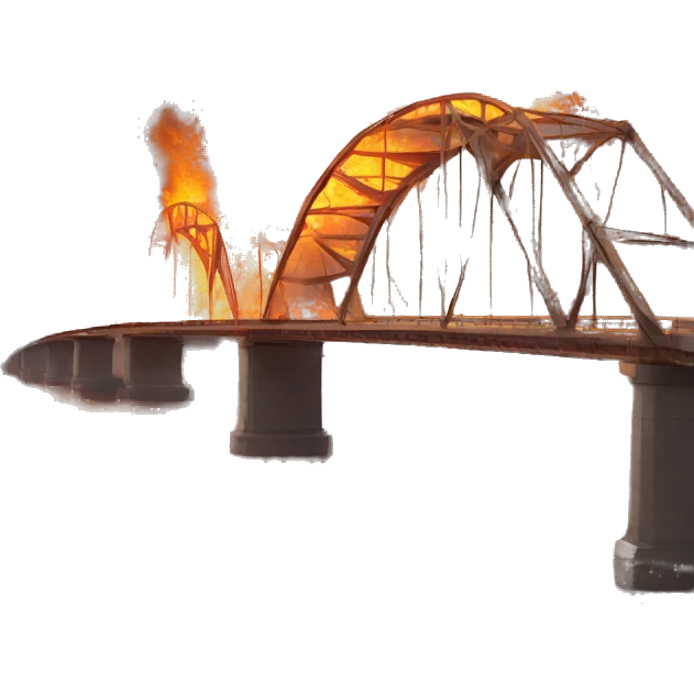bridge on fire emoji
