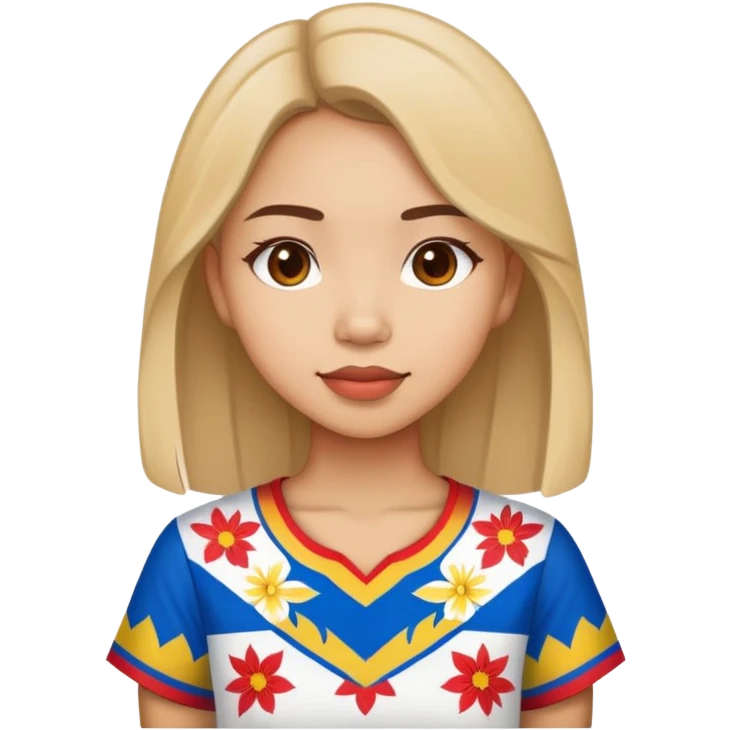 Pretty girl wearing Filipino shirt emoji