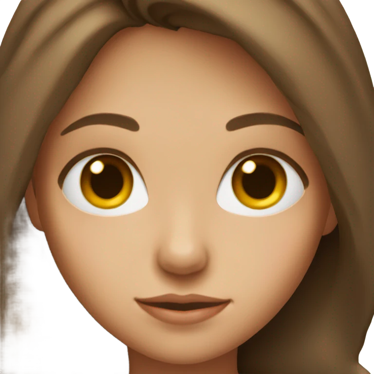 brown-haired girl portrait close-up emoji