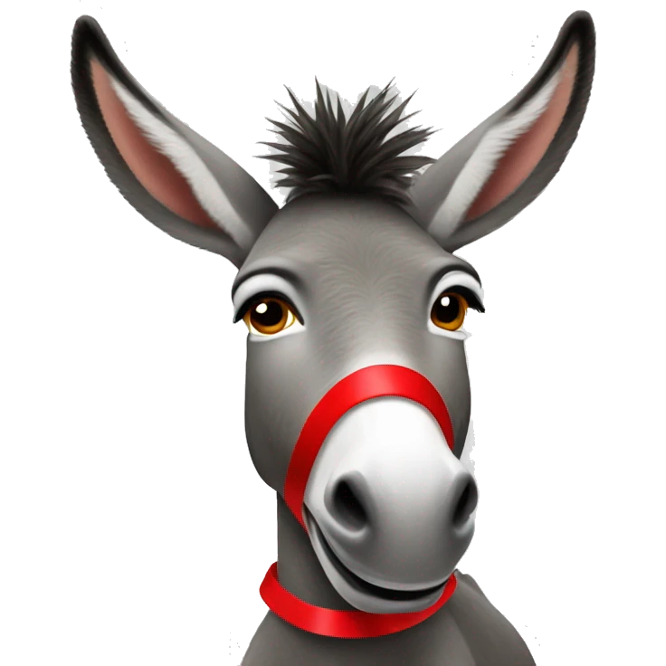 donkey with red liptic emoji
