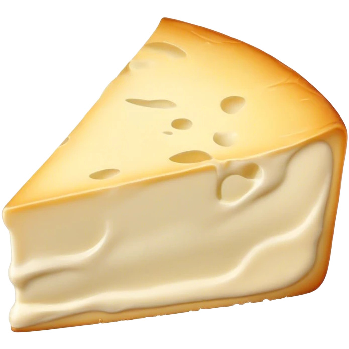 Cinematic Realistic Brie Cheese Emoji, featuring a creamy, soft-ripened cheese with a delicate rind rendered with lifelike detail and inviting, natural lighting. emoji