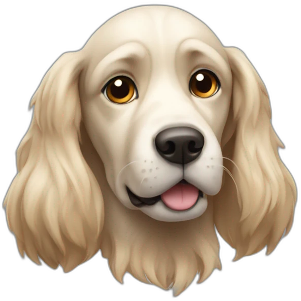 Dog profile looking askance emoji