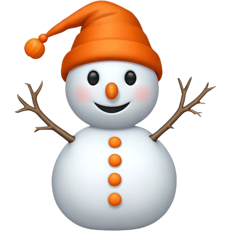 snowman with orange hat  emoji