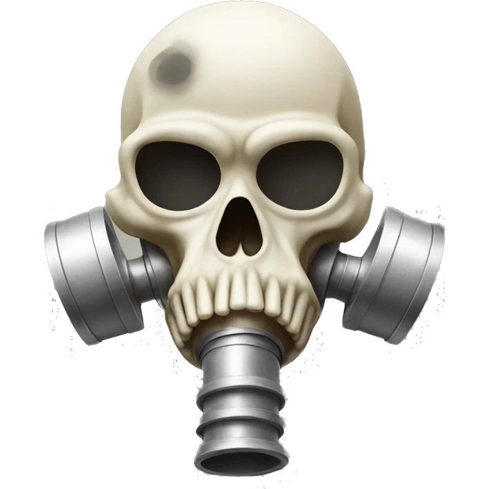 Bone Skull with gas mask emoji