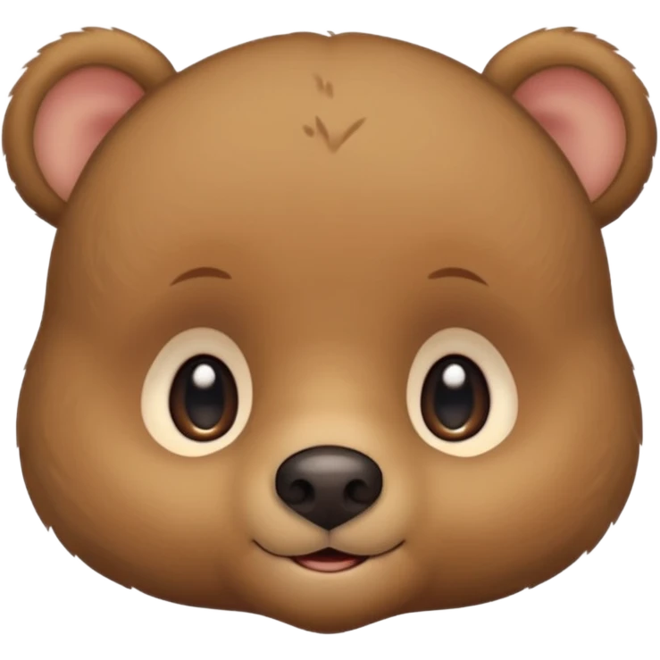 The face of a cute baby bear (thin cheeks, not much hair) emoji