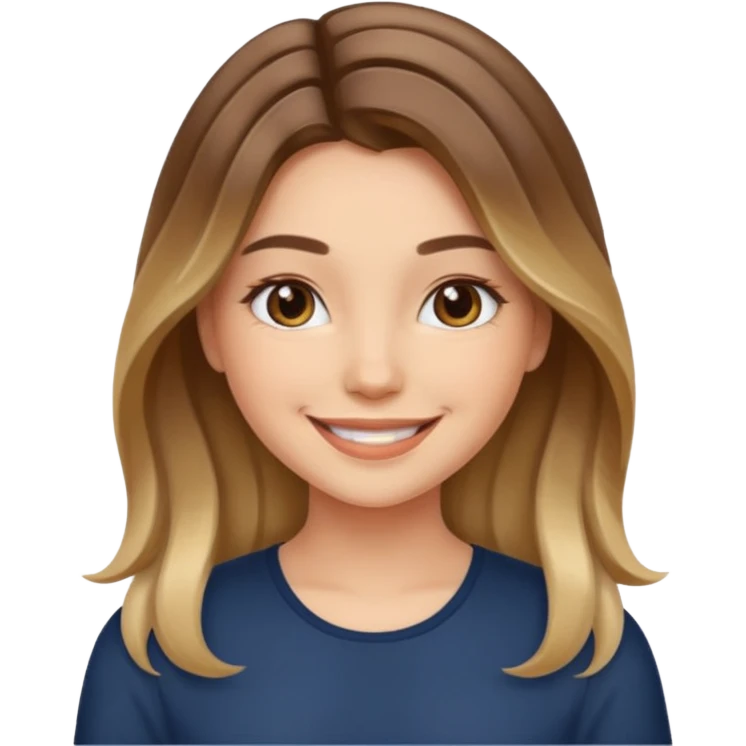 girl with balayage hair emoji emoji