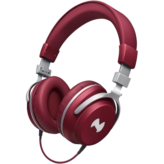 headphone burgundy emoji