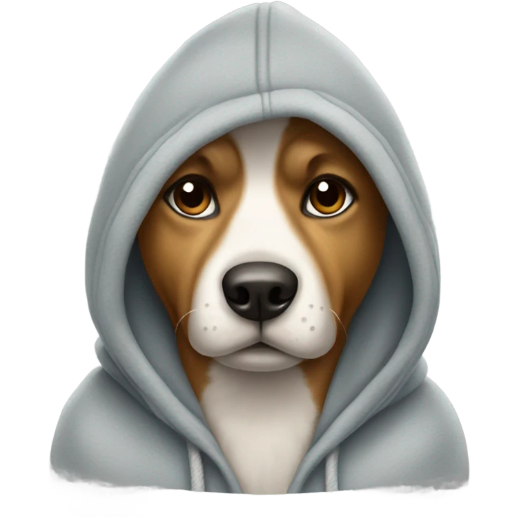 Dog with a hoodie emoji