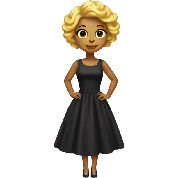 cool blask dress emoji