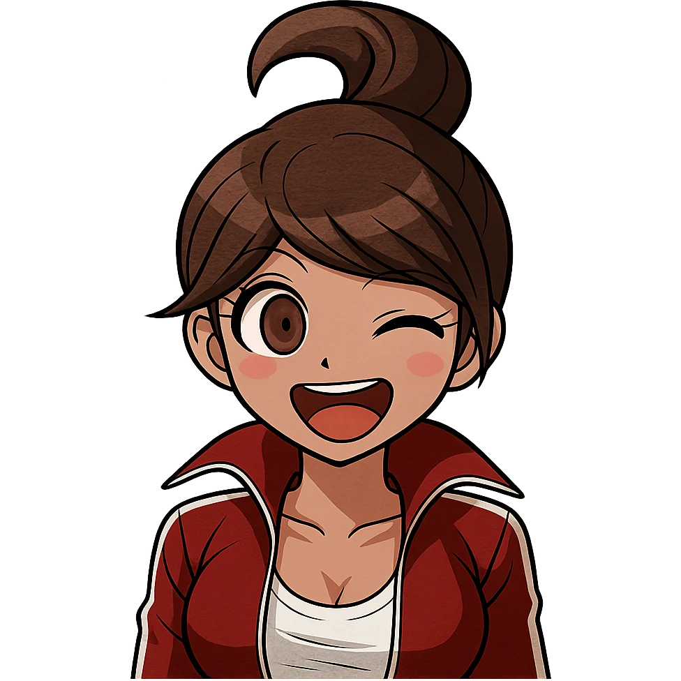 Danganronpa style emoji of Aoi Asahina emoji