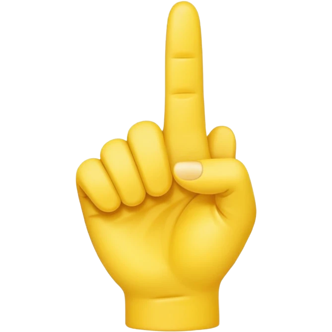 Yellow hand emoji, only pinky finger up emoji