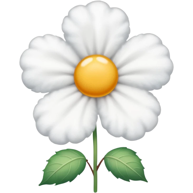 A flower of cotton emoji