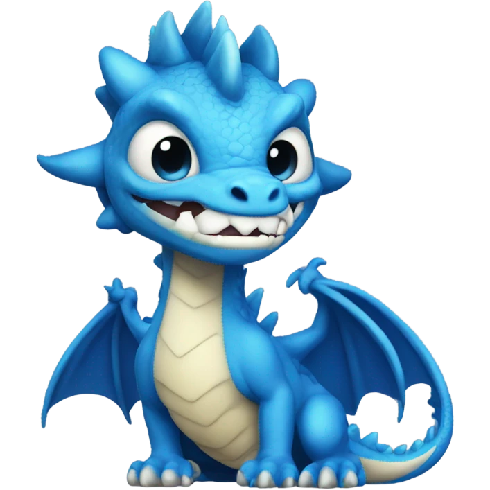 Strong blue lady dragon  emoji