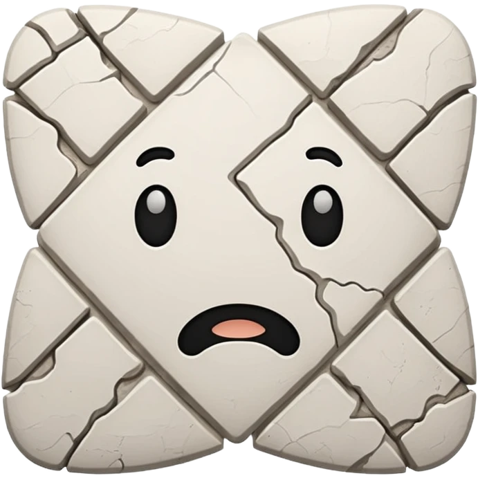 criss-cross plaster, cartoon style, bold outline emoji