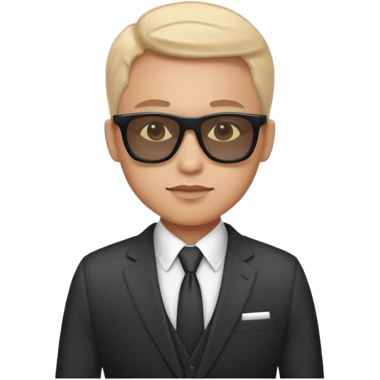 Office worker in a suit and wearing sunglasses emoji