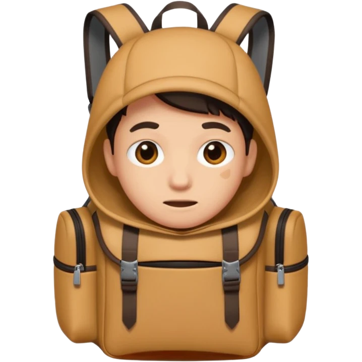 person with backpack and fever emoji
