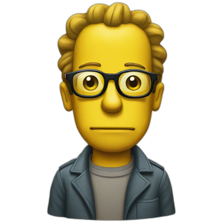 simpsons with glases emoji