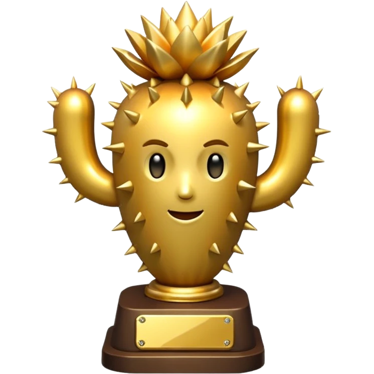 gold cactus trophy  emoji