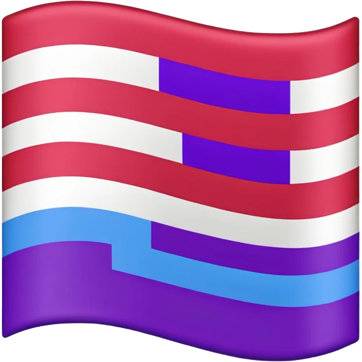 flag with these 3 colors 🟥🟪🟦 emoji