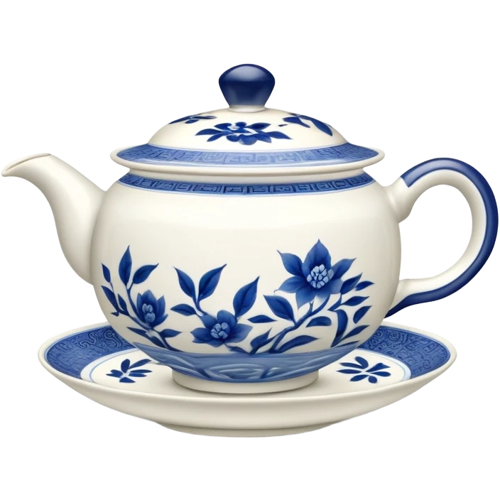 blue Chinese tea gaiwan  emoji