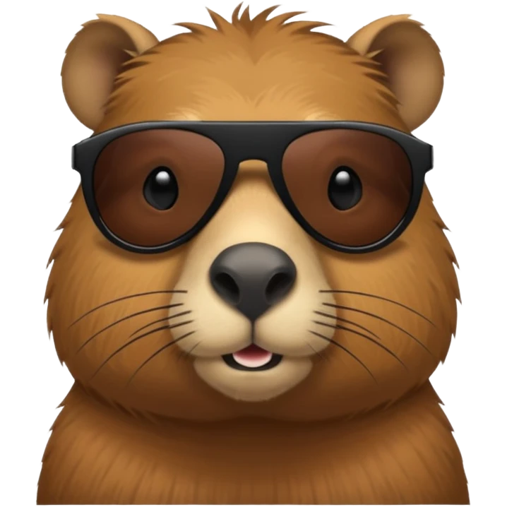 Capybara wearing BLACK sunglasses emoji