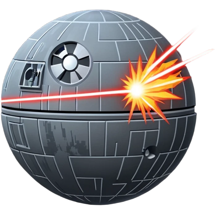 Death star firing at usa emoji
