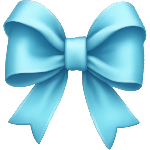 light blue bow emoji