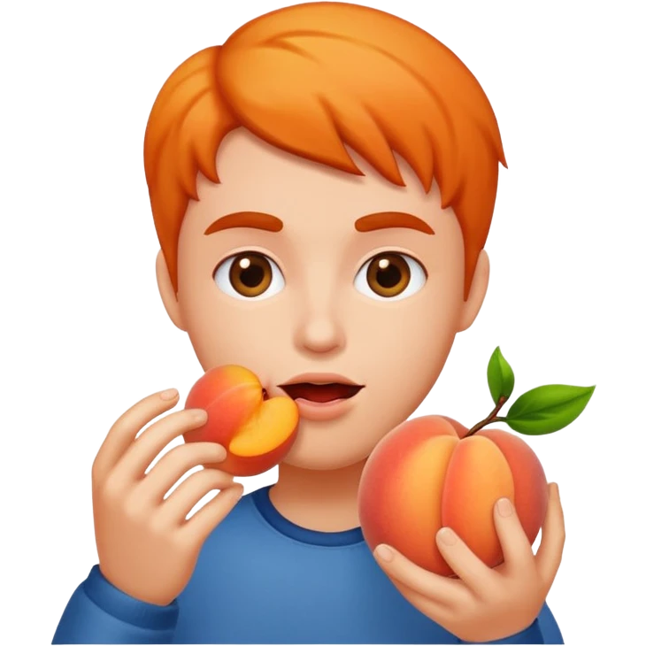 Tongue eating delicious peach emoji